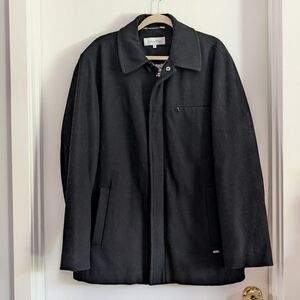 Calvin Klein Men’s Heavyweight Wool-Blend Jacket - Black - Medium (Fits Large)